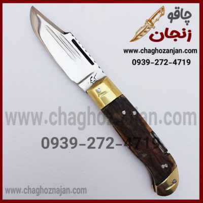 چاقو جیبی زنجان طرح خنجری PZ3 دسته استخوان