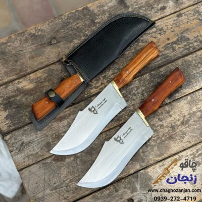 چاقو شکاری تیغه پهن باغلاف