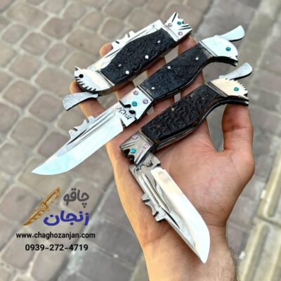 چاقو دنده ای استیل مدل تاجدار